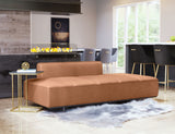 79" Brown And Black Faux Leather Sofa