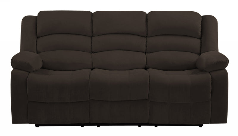 40" Contemporary Brown Fabric Sofa