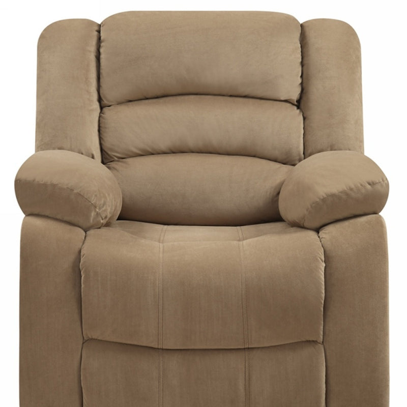 40" Contemporary Beige Fabric Chair