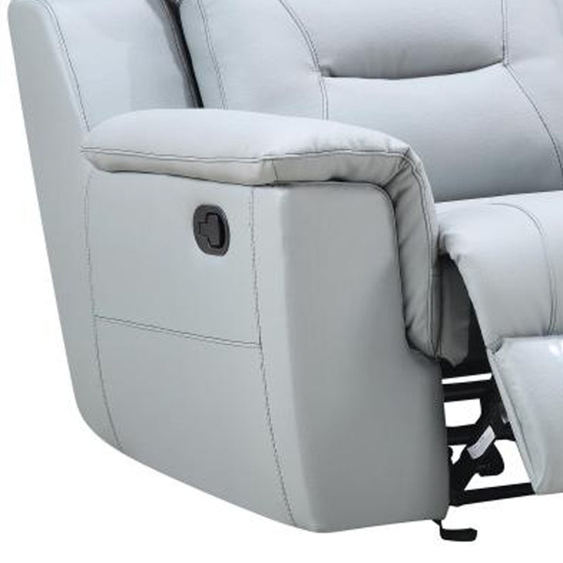 41" Grey Fascinating Leather Reclining Chair