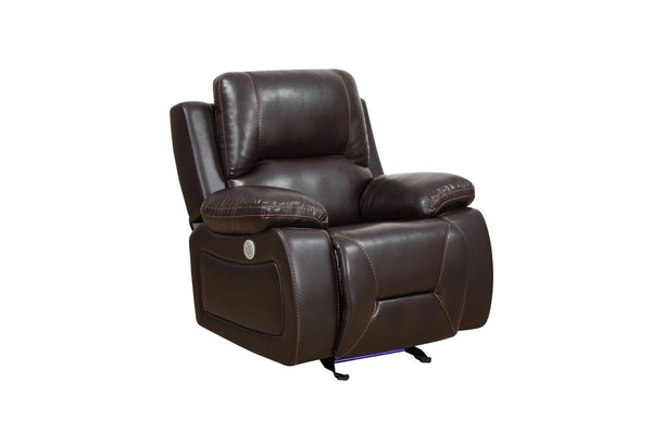 44" Brown Power Reclining Chair
