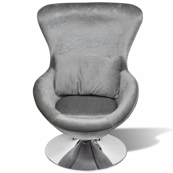 Swivel Egg Chair with Cushion Velvet Armchair Recliner