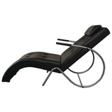 Chaise Longue with Pillow Faux Leather Home Relax Recliner Multi Colors