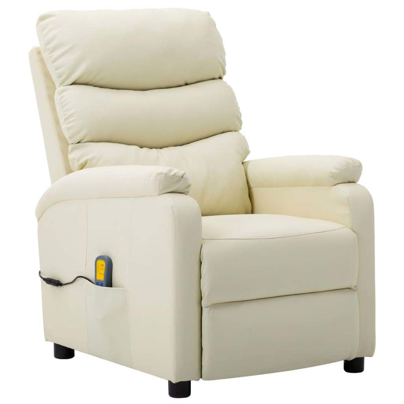 Massage Reclining Chair Faux Leather Recliner TV Armchair Multi Colors