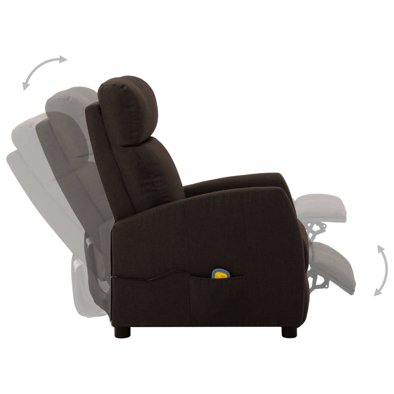 Massage Reclining Chair Fabric Recliner TV Armchair Seat Multi Colors
