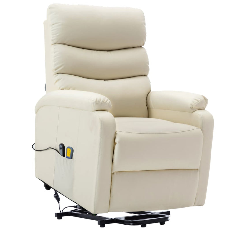 Stand-up Massage Recliner Faux Leather Home Massage Chair Multi Colors