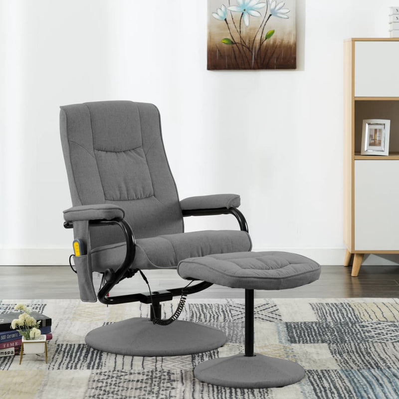 Massage Recliner with Footrest Fabric Lounge Furniture Multi Colors